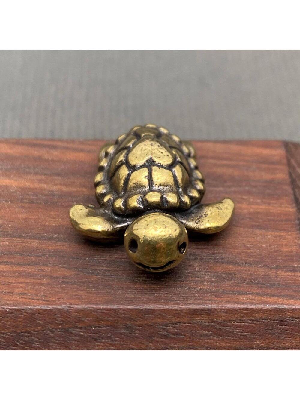 Brass Turtle Figurine Mini Miniature
